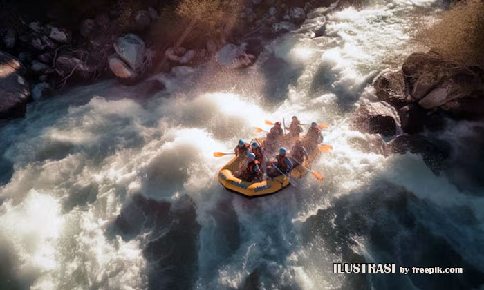 arung jeram di sungai colorado